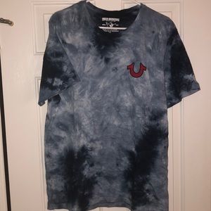 Mens True Religion Blue Tie-Dye Shirt
